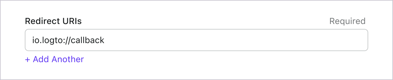 Logto Console 中的重定向 URI